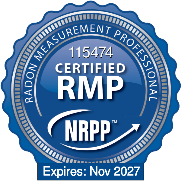 Certified Radon Measurement Professional by the NRPP