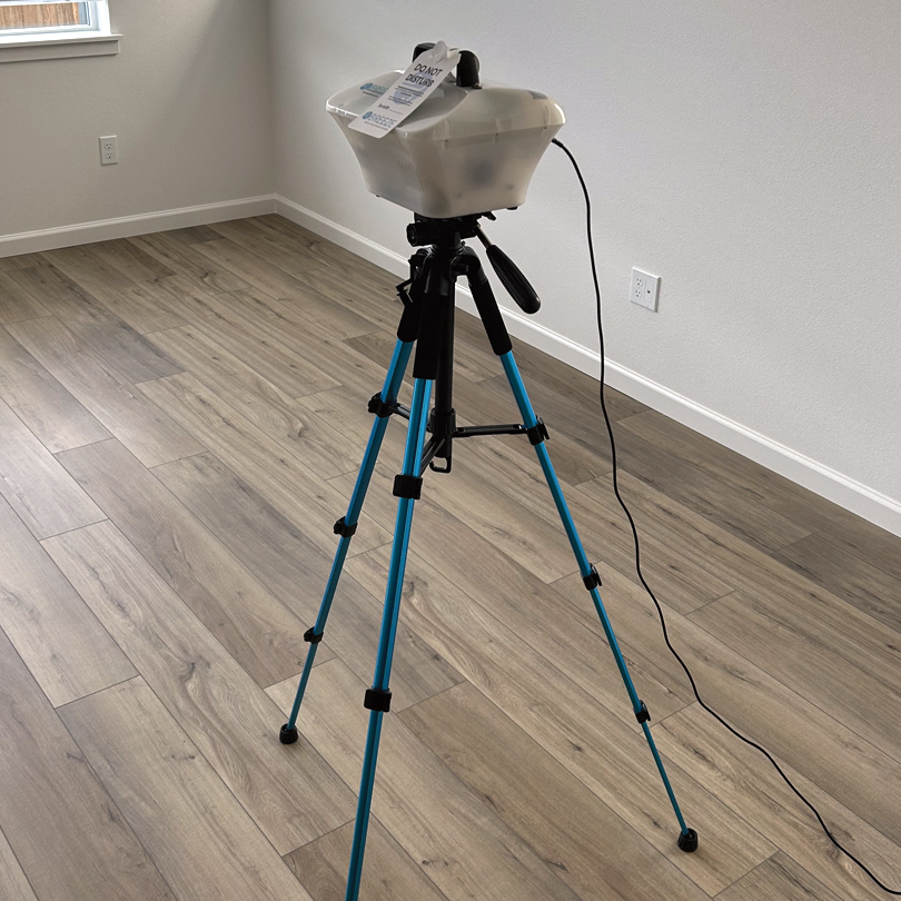 Radon Testing device in residential build